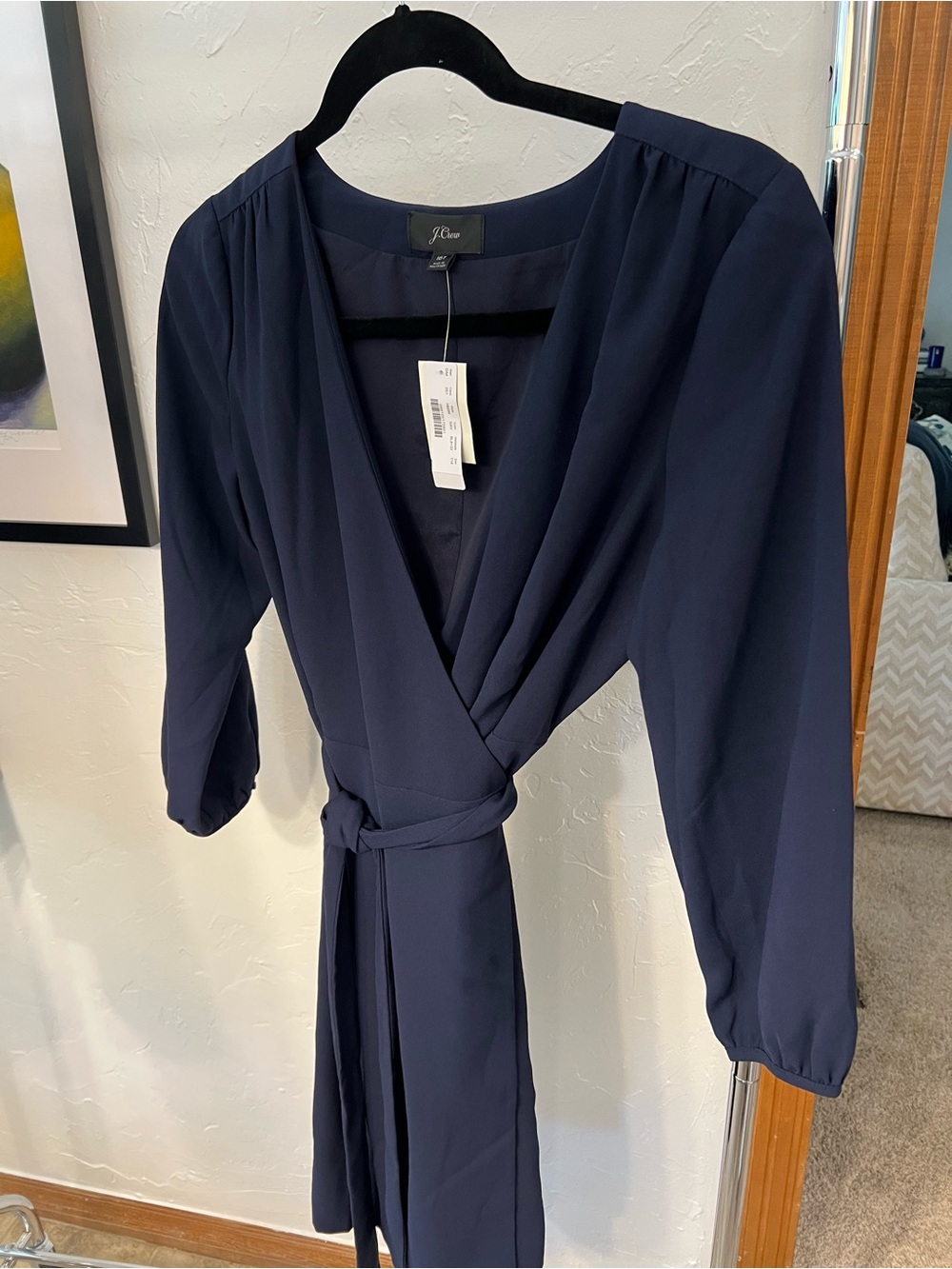 J. Crew Dark Navy Wrap Dress